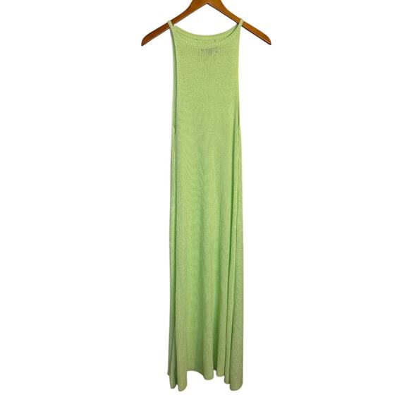 Beulah Style‎ Dress Women Large Lime Green Maxi Knit Beach Coastal Summer Preppy - Picture 4 of 8